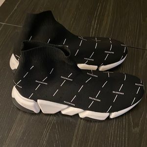 Almost new Balenciaga sock shoes, black and white, size 10 US mens.
